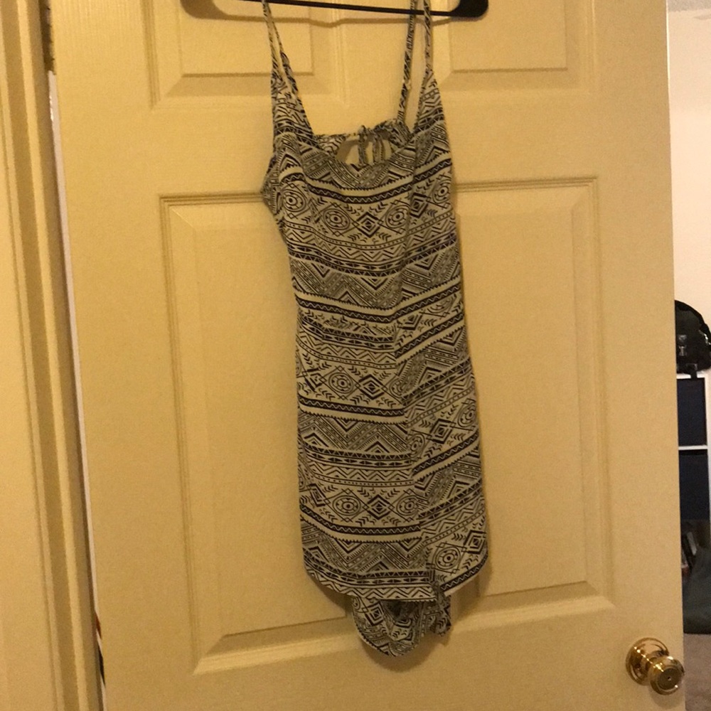 Super cute black and off white romper